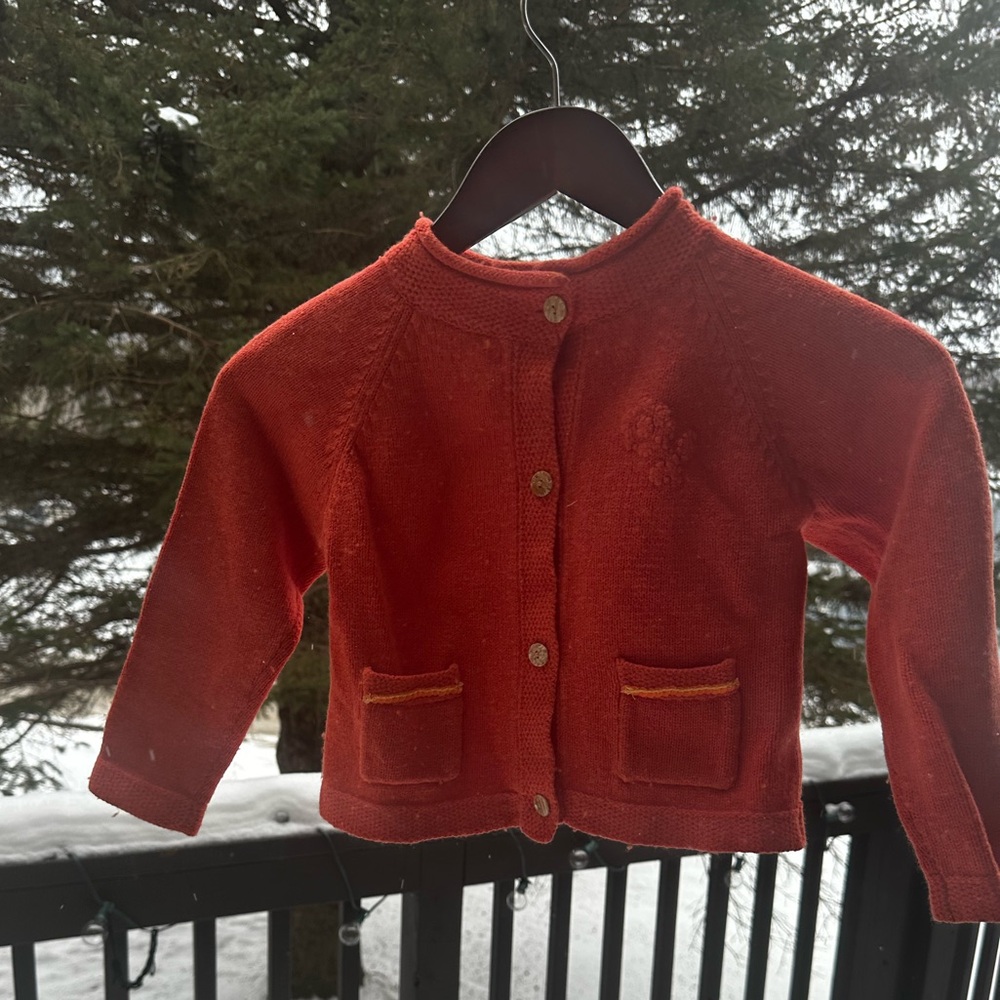 Cozy Kids' Red Cardigan